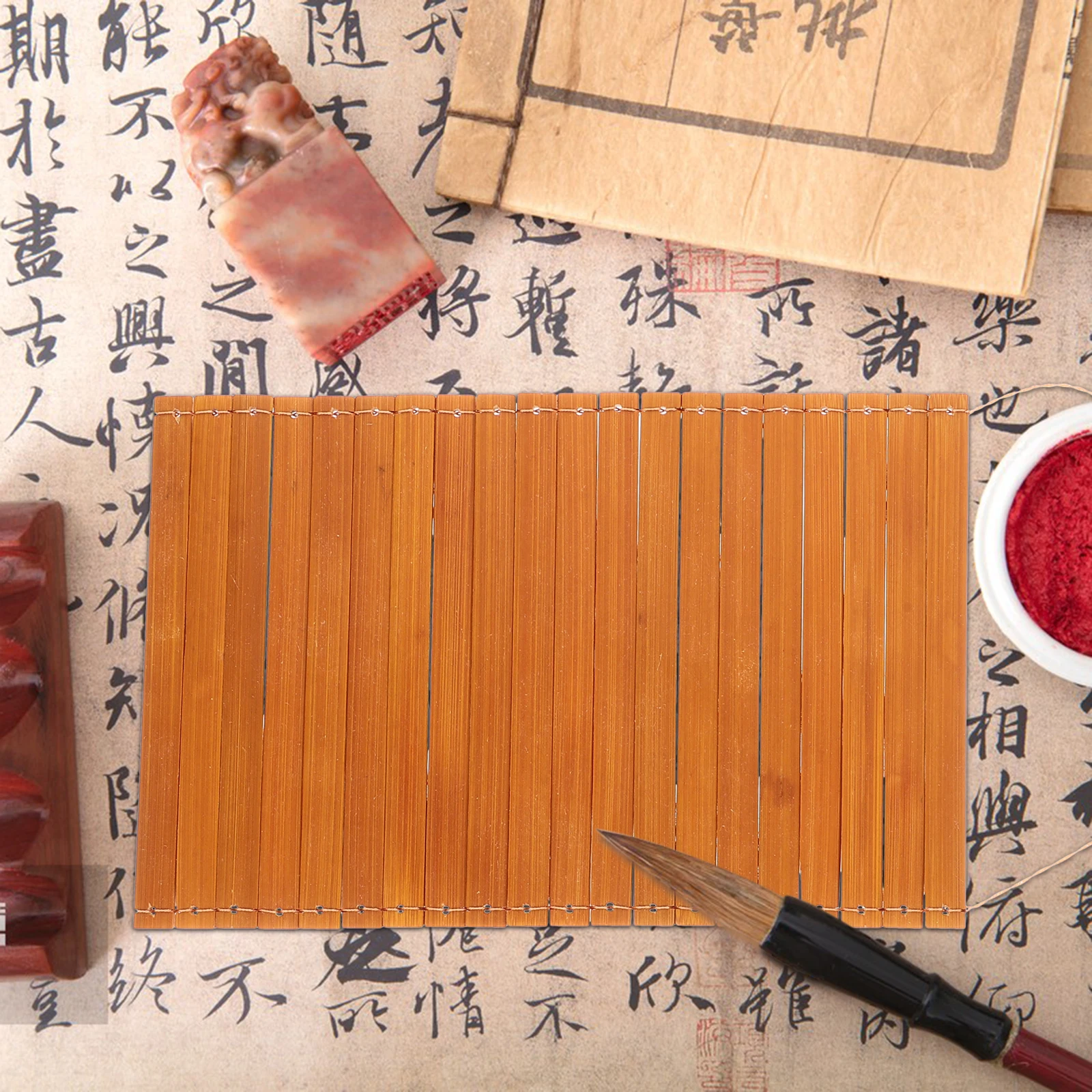 

Creative Blank Bamboo Book For Calligraphy Practice Diy Handicraft Making Unfinished Vintage Style Photo Prop Chinese Bamboo