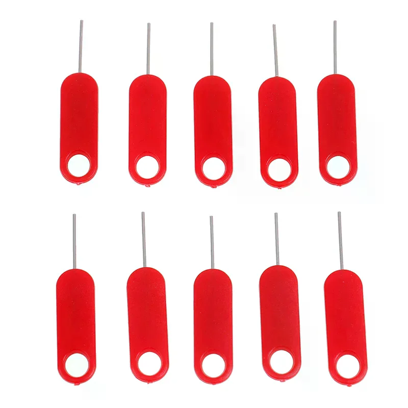 Red sim card tray removal eject pin key tool 10 Pcs