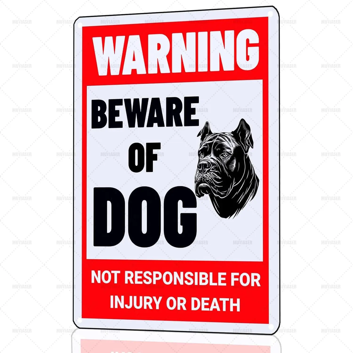 Beware of Dog Sign Cane Corso Metal Sign Warning Beware of Dog Signs for Fence Outdoor Farm Garden Gate Home Yard Decor 8x12 Inc