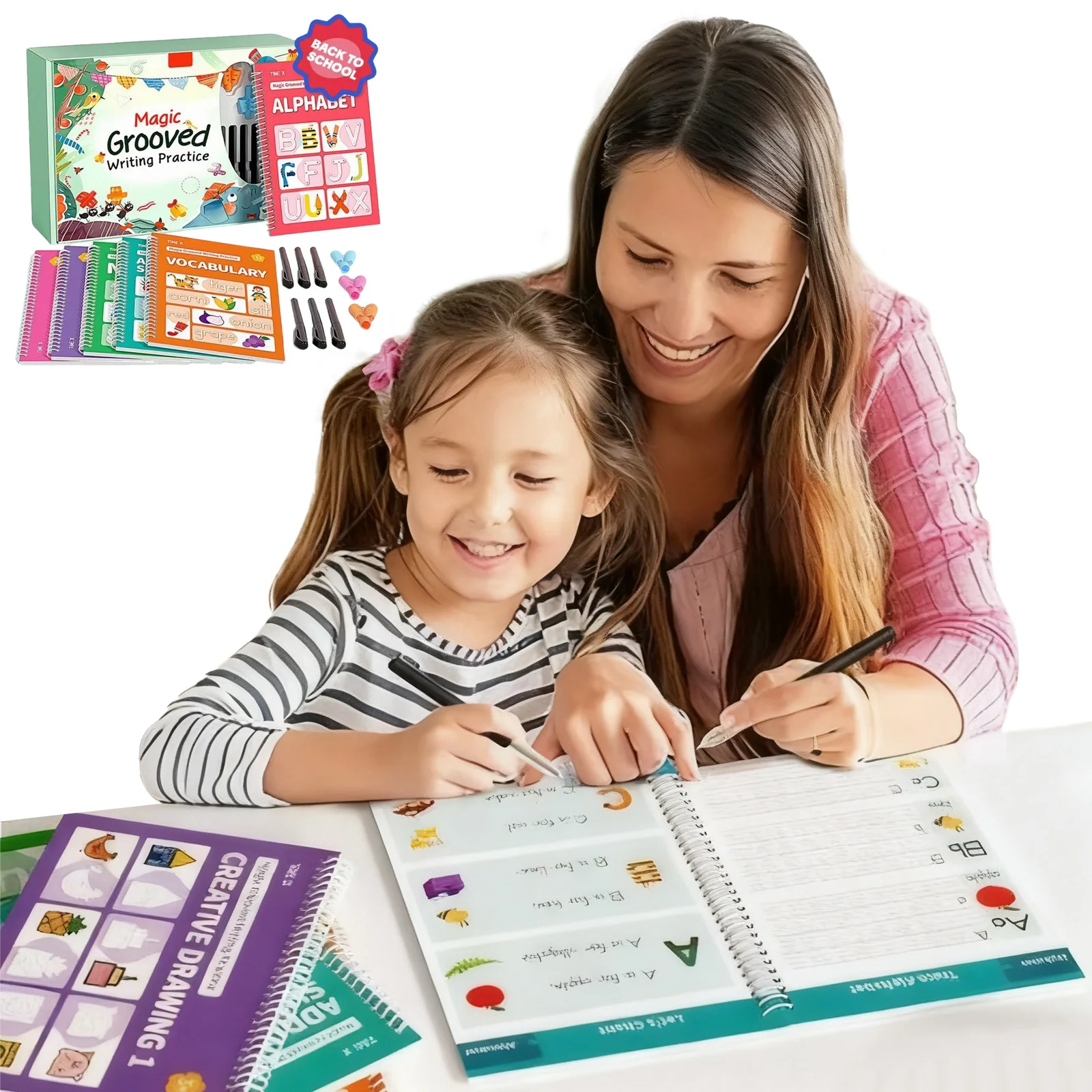 Handwriting Workbooks Reusable Handwriting Practice Books Letter Tracing Books for Kids Ages 3-5 Preschool Learning Activities