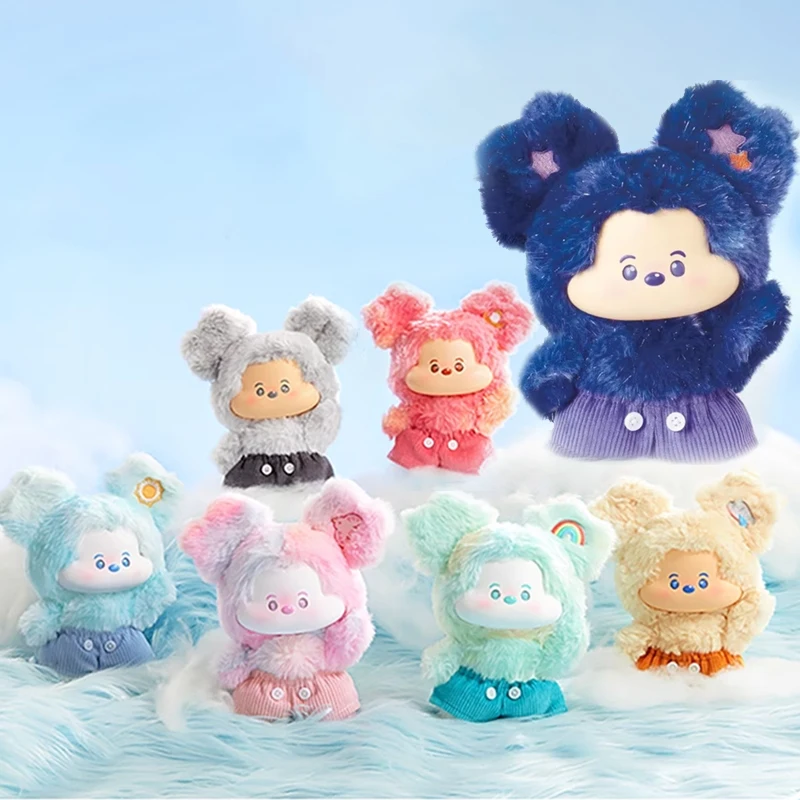 

Disney Mickey Hidden In The Cloud Series Blind Box Cute Mickey Vinyl Plush Surprise Bag Anime Doll Mystery Box Keychain Gift Toy