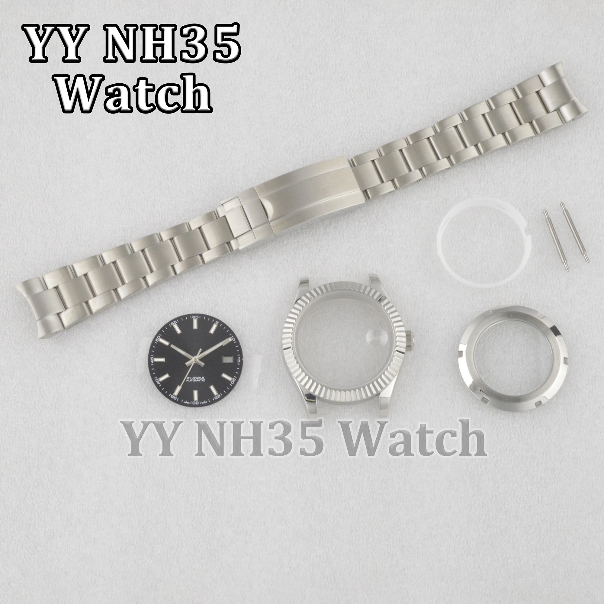 

NH35 Case Oyster Watch Bracelet Strap Band Dial Hands for Datejust Watches 41mm Watch Case NH34/35/36 Movement Watch Accessories