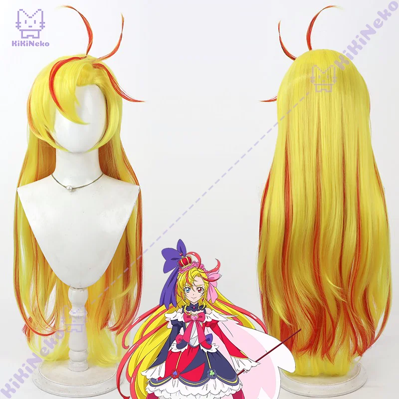 Juego Regina Cosplay peluca pelo largo amarillo con reflejos rojos Cosplay pelo para Comicon fiesta adultos mujeres hombres