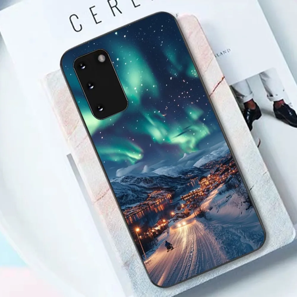 Beautiful Northern Lights Phone Case For Samsung S 9 10 20 21 22 23 30 23 24 Plus Lite Ultra FE S10lite Fundas