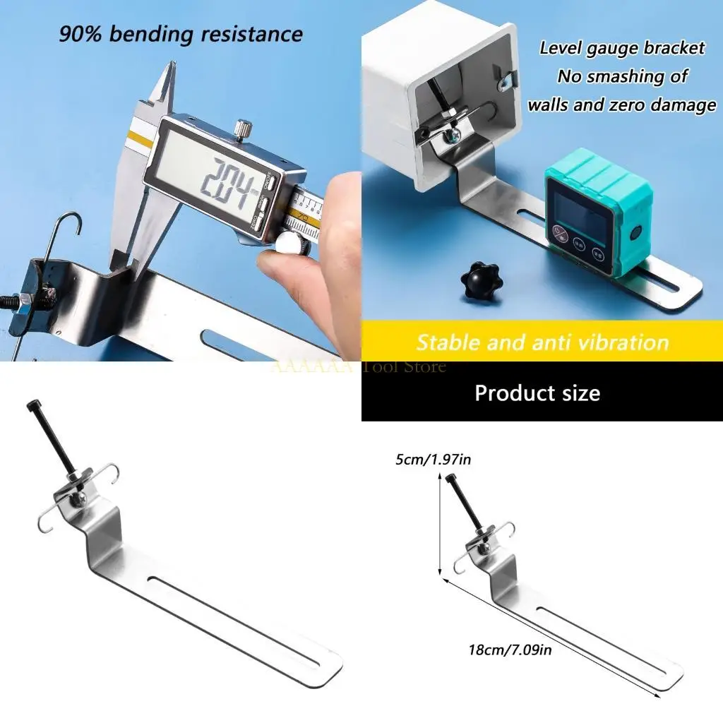

A2BE Industrial Strength Level Holder Tool Less Operation Shockproof Construction Site Measuring Aid