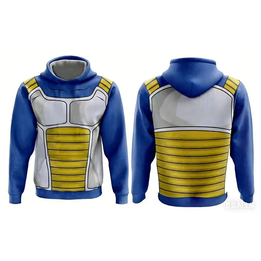 Kinder-Hoodie Herren Sport-Sweatshirts Cosplay-Set Jungen Herren Oberteil Freizeithose Herbst Winter Y2K Vegeta Rüstung Dragon Ball Z Hoodies – Detail 6