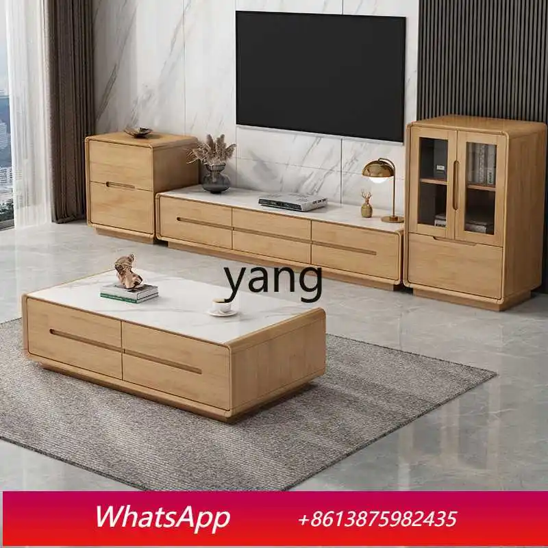 

Тумба под телевизор в стиле лайт-люкс для гостиной в деревенском стиле, современная, простая, в скандинавском стиле, из массива дерева, напольная.