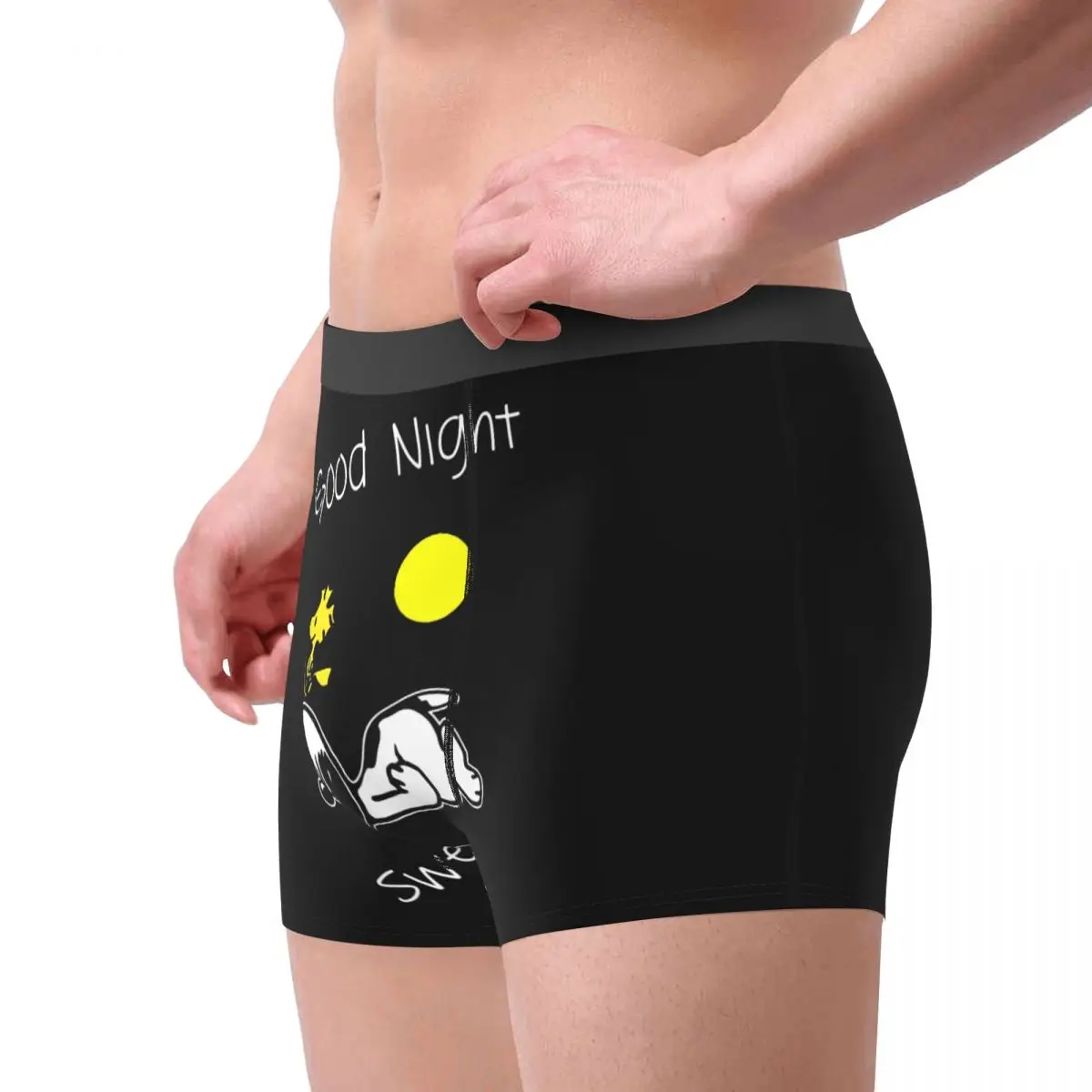 Snoopys Boxer Brief ชุดชั้นในคุณภาพสูงชายนักมวยกางเกงขาสั้นพิมพ์ Oversize Underpants