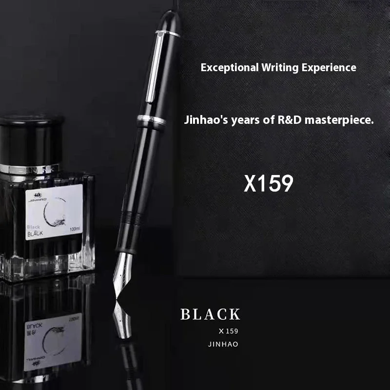 

Новая деловая иридиевая перьевая ручка JinHao X159, большая острая ручка 40 мм, стабильное плавное письмо, поглотитель чернил/сумка для чернил, ручка двойного назначения