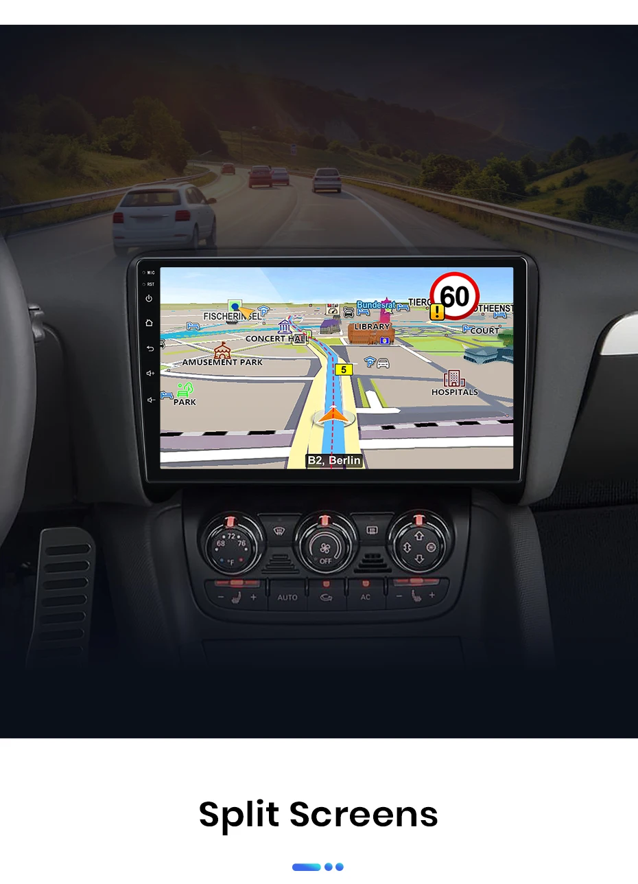 Junsun Autoradio für Audi TT MK2 8J 2006 2007 2008 2009-2014 CarPlay Android Auto FM RDS DSP BT GPS Navi SWC HD IPS Touchscreen Plug & Play Multimedia-Player Freisprecheinrichtung Original-Autostil-Haupteinheit – Detail 18