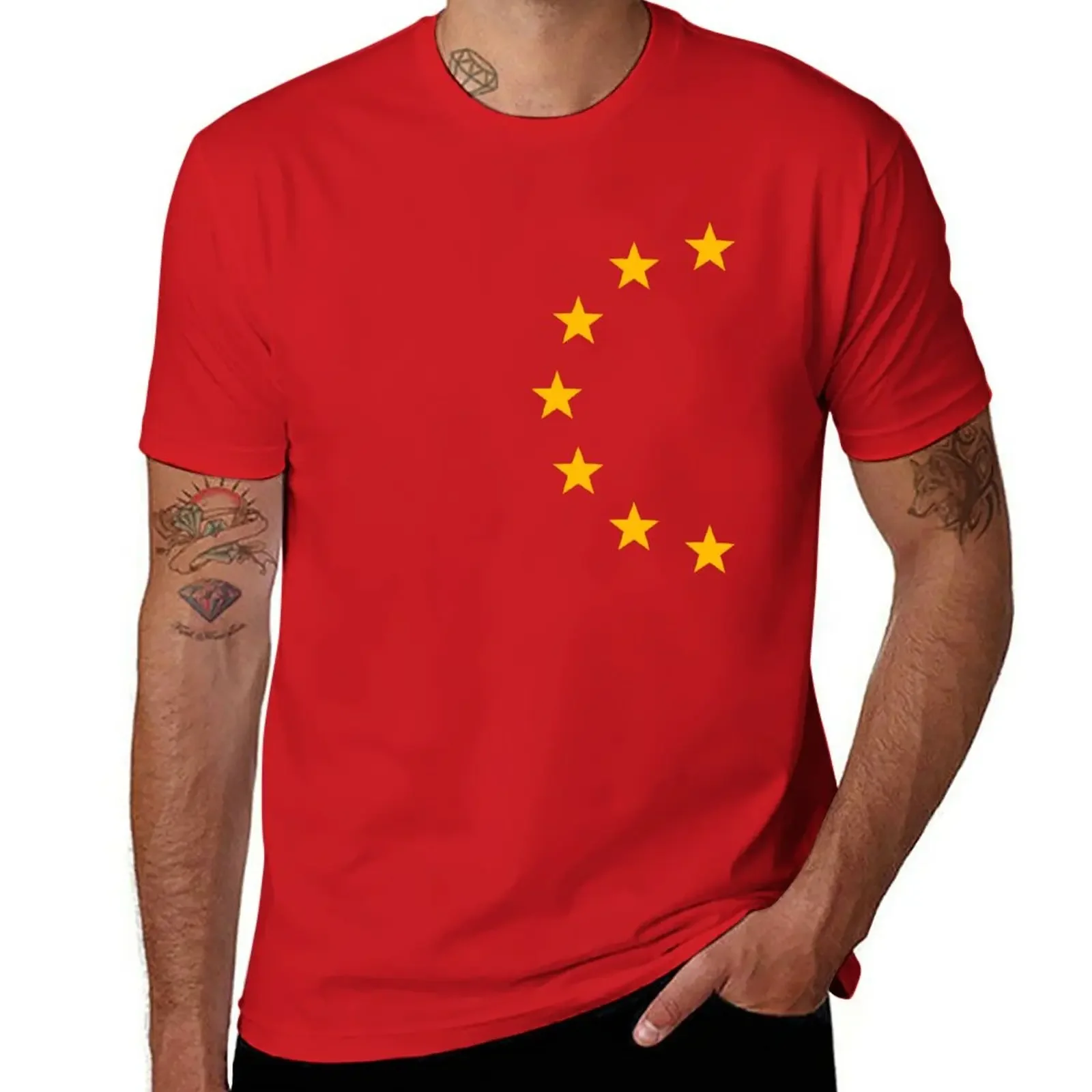 New Europe European Union EU flag stars logo T-Shirt Short t-shirt Blouse men long sleeve anime clothes new in tops & tees