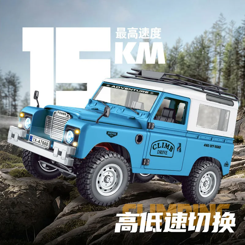 New 1/10 Scale LR Defender Pickup Truck - All-Terrain RC Crawler Car Realistic Off-Road Model & Gift for Boys