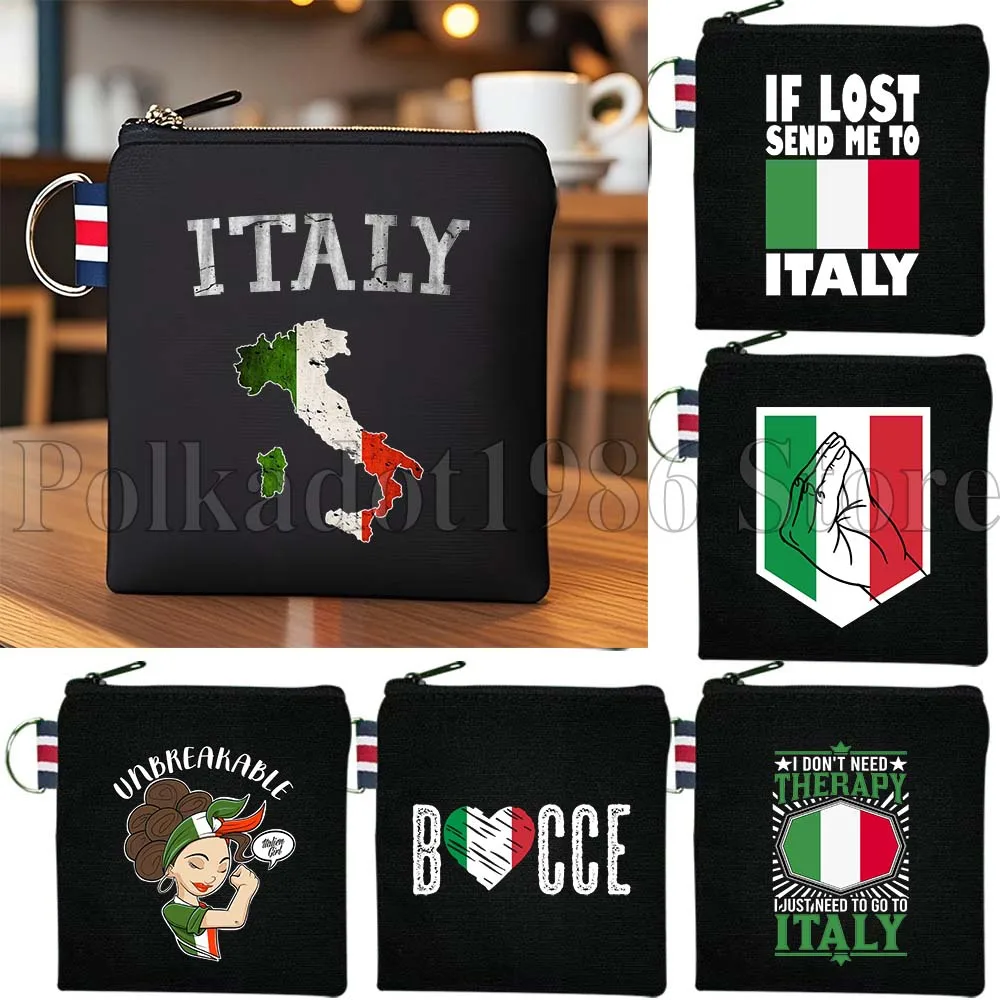 Lago di Como Firenze Italia Bandiera Italia Mappa Cinque Terre Italien Ragazza Pisa Borse di tela Portamonete Portachiavi Porta carte Portafoglio Custodia