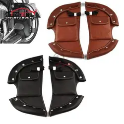 Motorcycle Highway Crash Bar Soft Lowers Leg Warmer Bag Wind Protector w/Pocket For Indian Chief Classic Vintage Chieftain 2014+