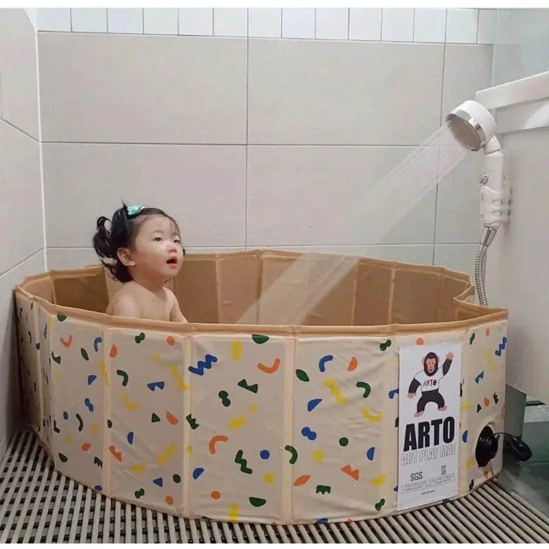 2025 neue Koreanische Heißer Verkauf kinder Bunte Faltbare Schwimmbad Baby Spiel Ozean Pool Spielzeug Zaun