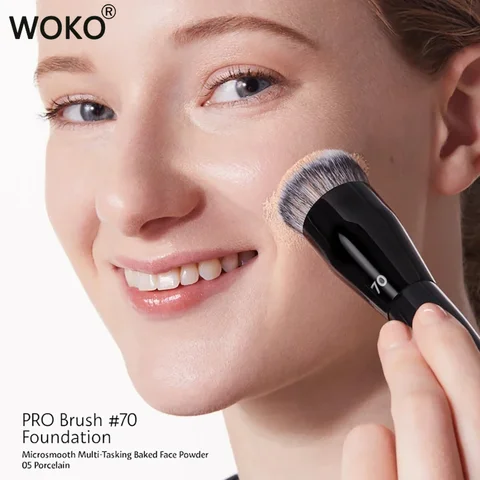 Плоская угловая кисть для макияжа WOKO — изображение товара