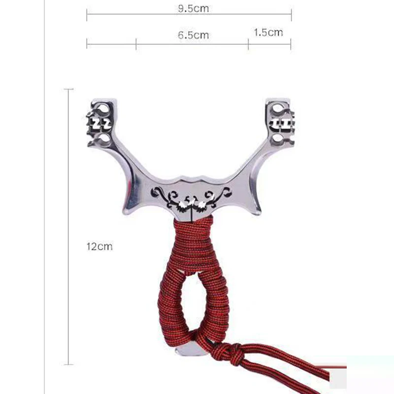 Stainless Steel Orchid Pattern Slingshot High Precision Double Card Rubber Band Set for Outdoor Hunting Sports and Holiday Gifts