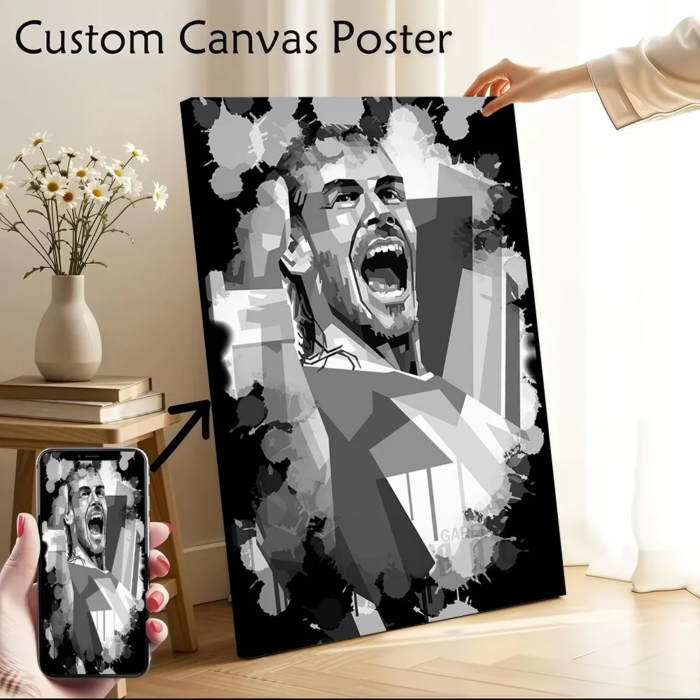 Gareth Bale Printed Canvas Poster Custom Pictures Wall Art Canvas Painting for Home Decorations Wand Deko Interior Accessories