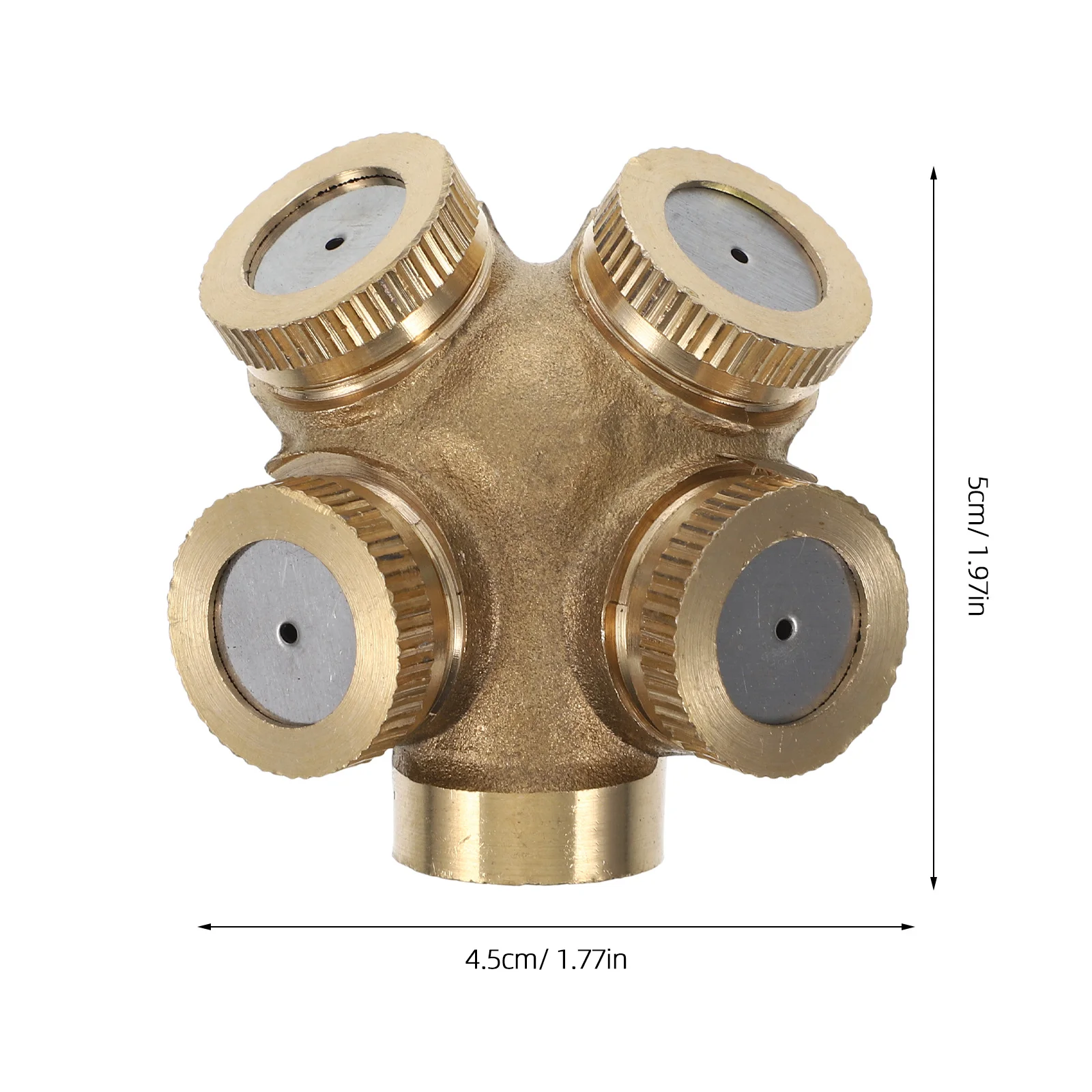 Buse de pulvérisation de brouillard en laiton à 4 trous, 4 pièces, buses de pulvérisation d'eau agricole, arroseur de jardin, effet de brouillard froid, sens brumeux M14x15