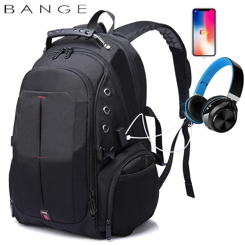 Men Women backpack 16inch laptop USB charge waterproof 40L travel bag Rucksack schoolbag for teens