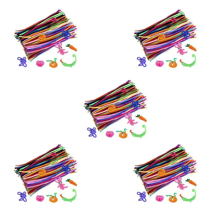 A74E-1000 Pcs Random Colors Pipe Cleaners Chenille Stem 6Mmx12 Inch For DIY Art Crafts Decorations