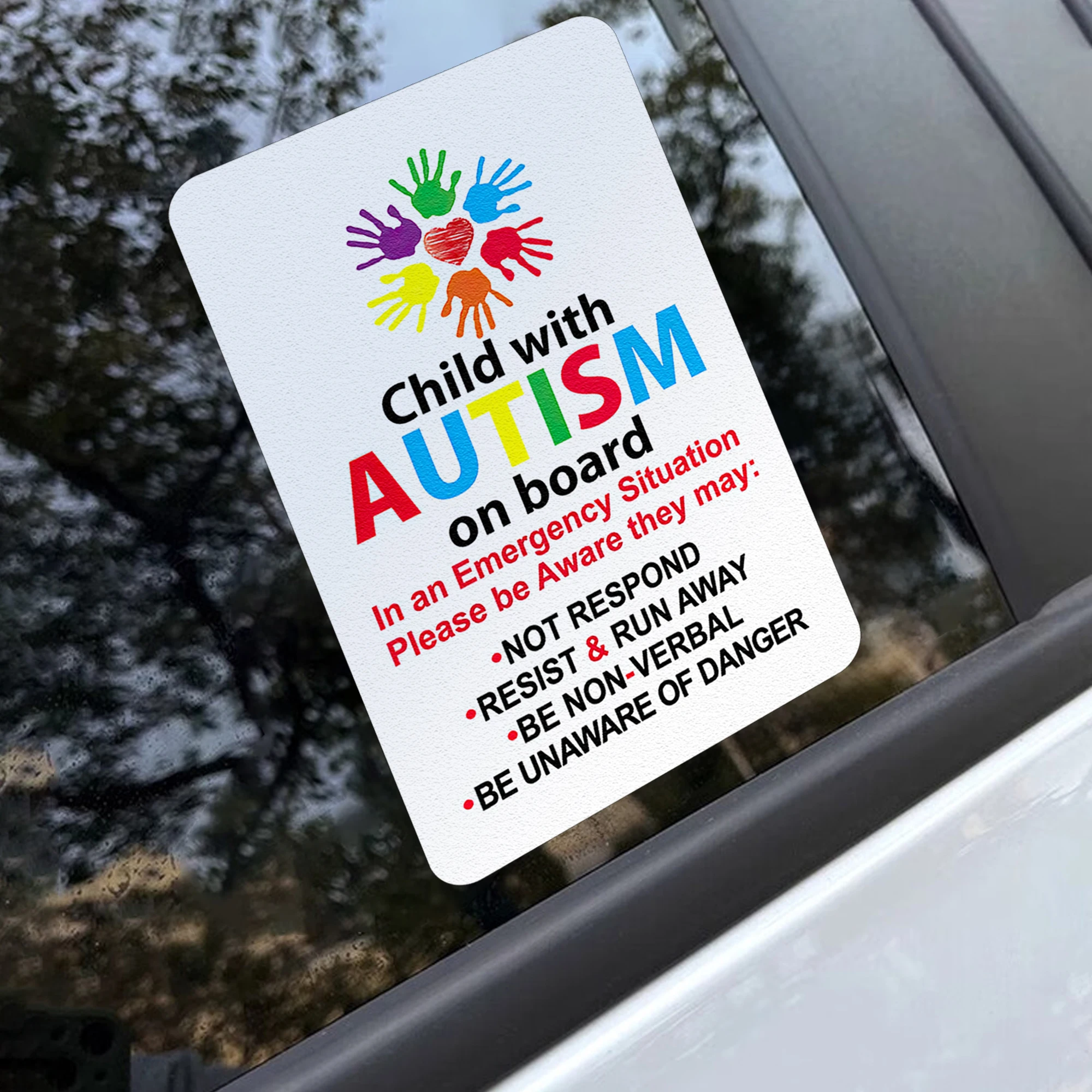 

3PCS Child with Autism On Board Autism Awareness Vinyl Sticker Waterproof Decal Car Truck SUV Van Window Bumper Smooth Surface