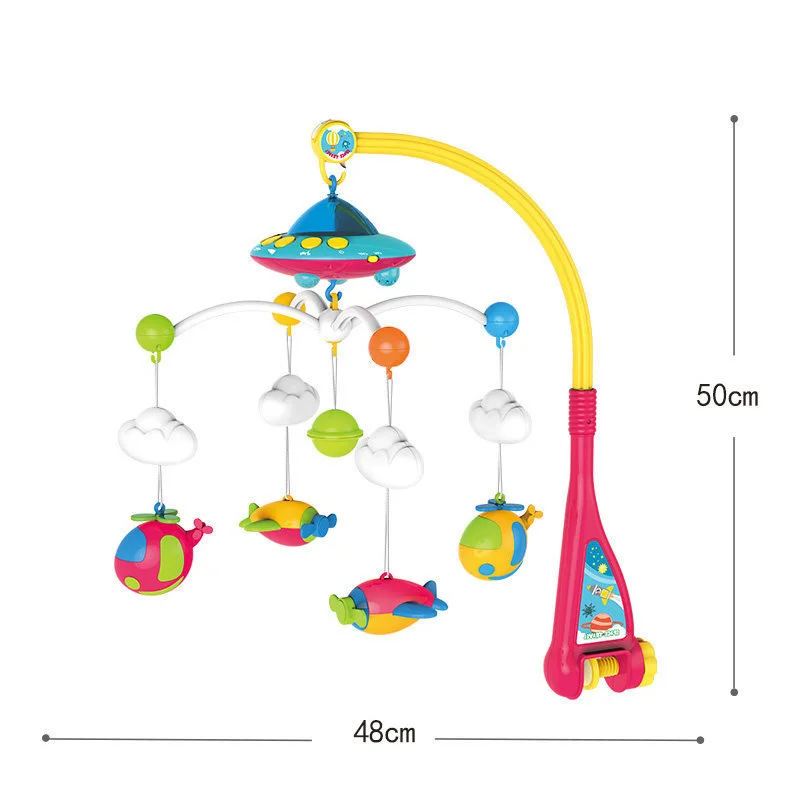 Bebê móvel chocalhos brinquedos 0-12 meses para o bebê recém-nascido berço cama sino criança chocalhos carrossel berços abd luz de controle remoto música