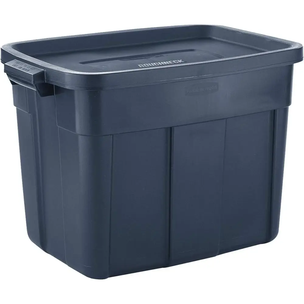

18 Gallon Red Storage Tote with Lid, Indigo Metallic, 12-Pack