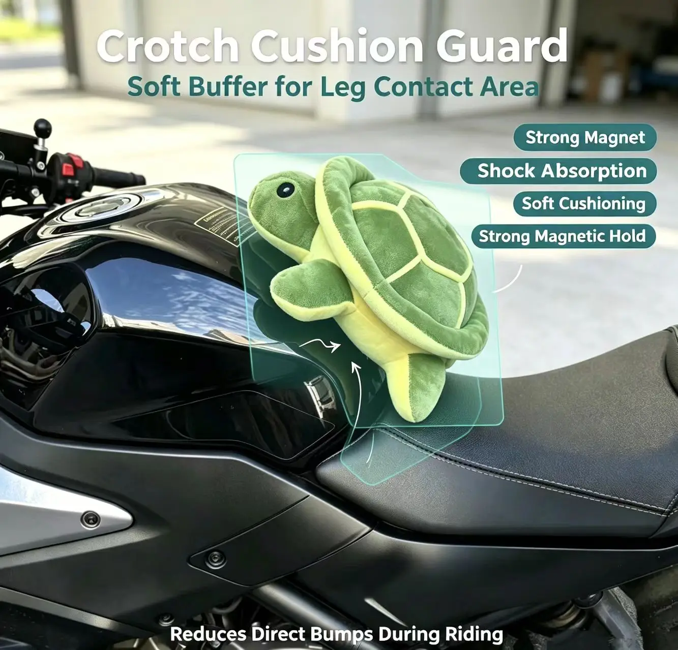 Motorcycle Plush Anti-Collision Cushion Built-in Magnet Soft Buffer Protection Moto Fuel Tank Decor Doll For Metal Fuel Tank