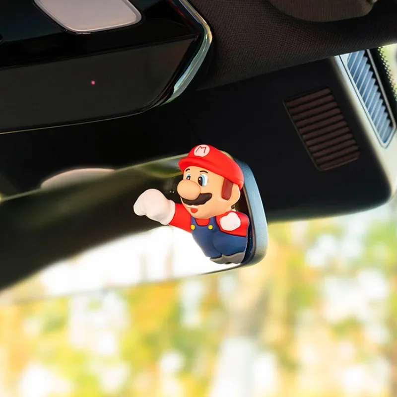 Cute Cartoon Mario Car Interior Decor Accessories Toys Gift for Boys＆girls Auto Vehicle-mounted Center Console Accessories Decor