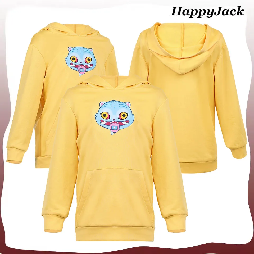 

Kids Zoey Cosplay Hoodied Costume Demons Cartoon Hunters Roleplay Girls Hooded Casual Sweatshirt Halloween Carnival Party Suit