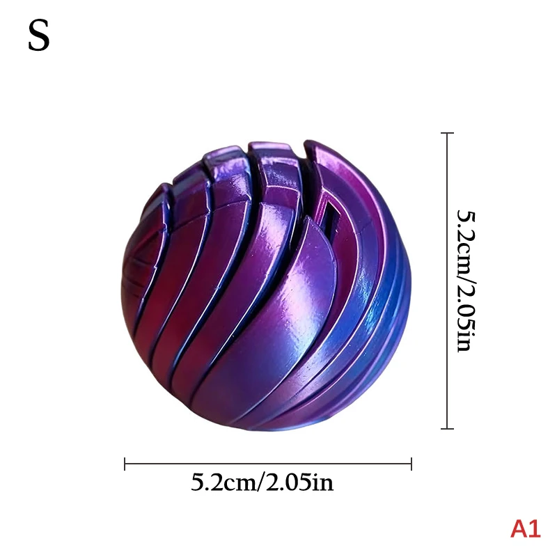 Slime Ball Fidget Toy 3D Printed Twistsphere Fidget Toy Gear Liquid Flow Ball With Rotating Design Anxiety Relief Toys For Offic