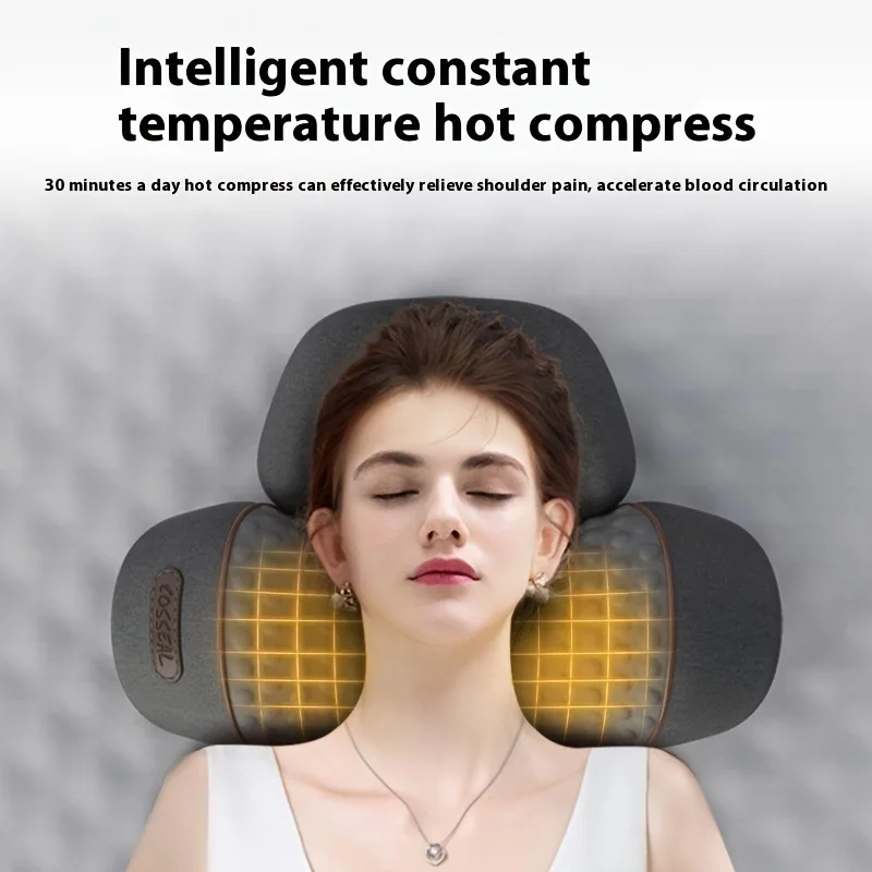 Multi-functional Neck Massage Pillow Electrical Cervical Traction Massager Memory Foam Pillow Orthopedic Relax Sleeping Pillow