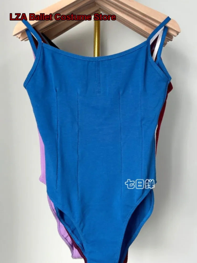 Women's Adult Ballet Leotard Racerback High Cut Spaghetti Strap Gymnastics Body Suit Art Exam Basic Training