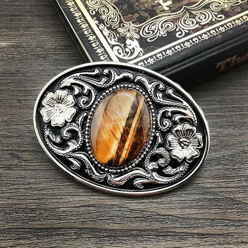 

Американский западный ковбойский бирюзовый цвет, тигровый глаз, морское ушко, каменная пряжка для ремня для мужчин