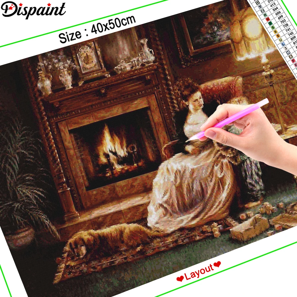 Dispaint 5D Diy Diamond Painting Cross Stitch 