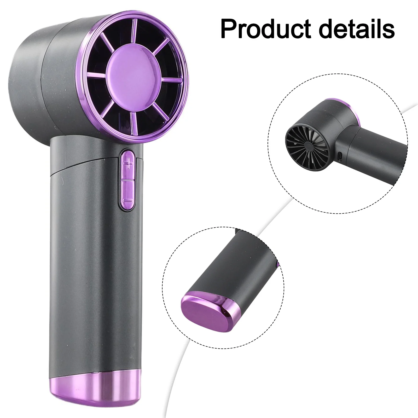 

Походы на свежем воздухе в горячей погоде Бежевый турбо-вентилятор охлаждения Компактный ручной охлаждающий вентилятор Регулируемый вентилятор 100-скоростные настройки