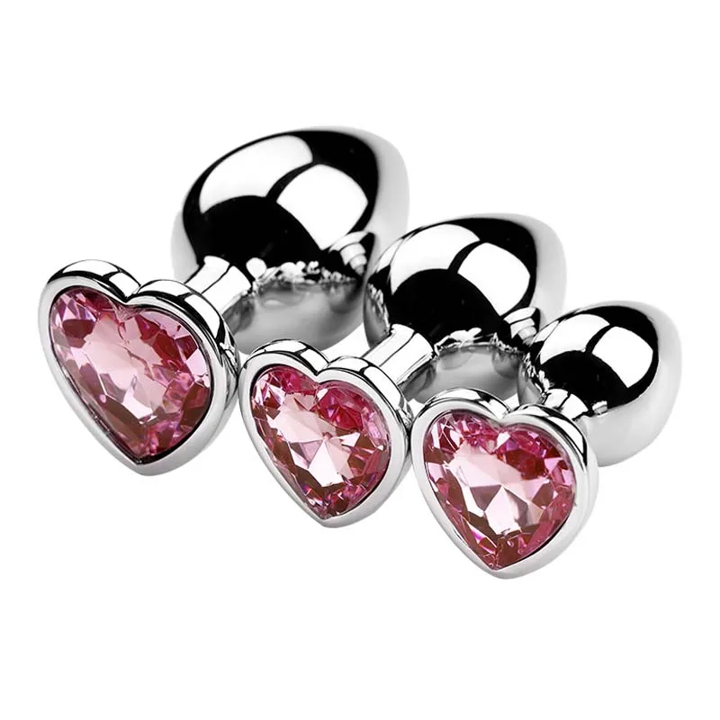 المكونات المعدنية الشرج مع قاعدة جوهرة المبتدئين للخبير 5 حجم بعقب المكونات G-نقطة تدليك قضبان اصطناعية الإناث/الذكور الأزواج الجنس لعب الكبار