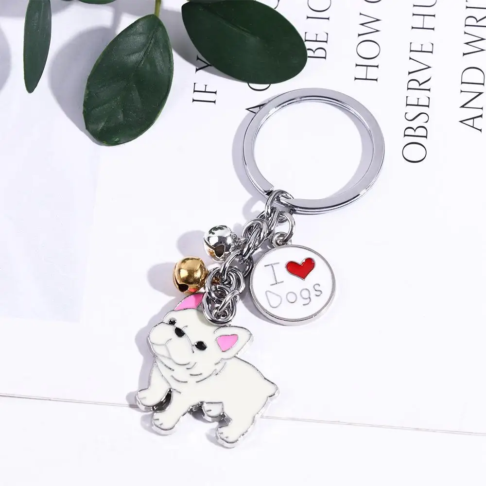 Bag Jewelry Lover Gift Husky Enamel Golden Retriever Animal Bell Pet Keyring Dog Keychain Dog Pendant Pet Keychain