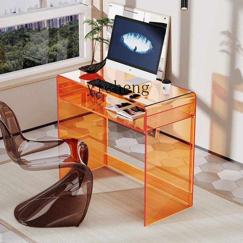 

acrylic transparent desk storage rack student home computer desk