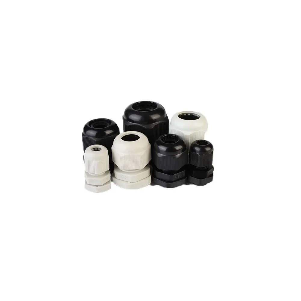 Waterproof joint nylon plastic Connector Black Color IP68 PG7/PG9/PG11/PG13/PG16/PG19/PG21/PG25/PG29 fit 3mm to 25mm wire