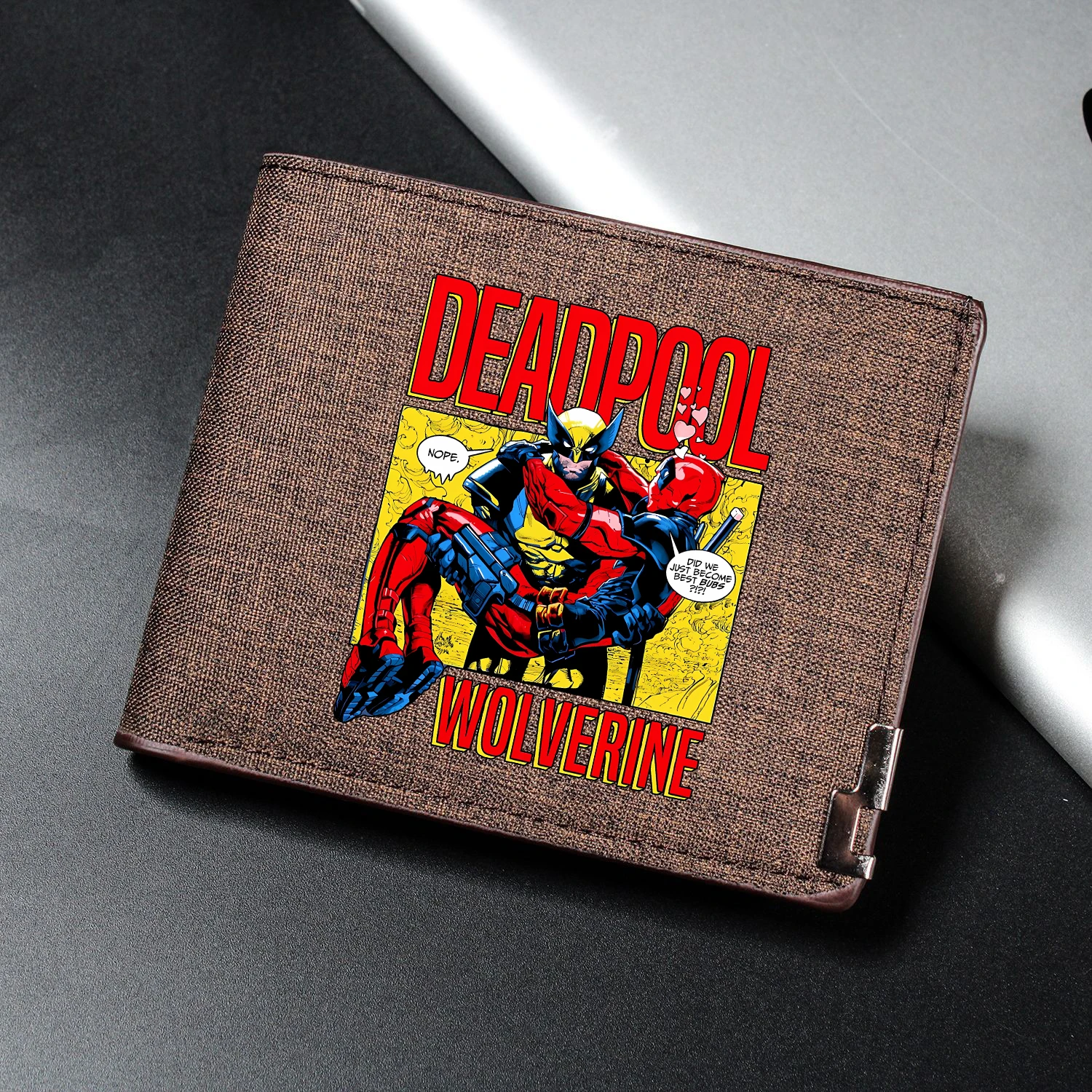 MARVEL Deadpool and Wolverine Cartoon Wallet Periphery Unisex Pocketbook Outdoor Supplies Multi Card Slot Purse Money Bag Gift