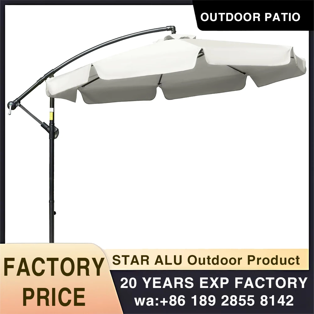 Customized Parasols Foldable Waterproof Huge Umbrellas with LED Lights for Outdoor Cafes & Gardens