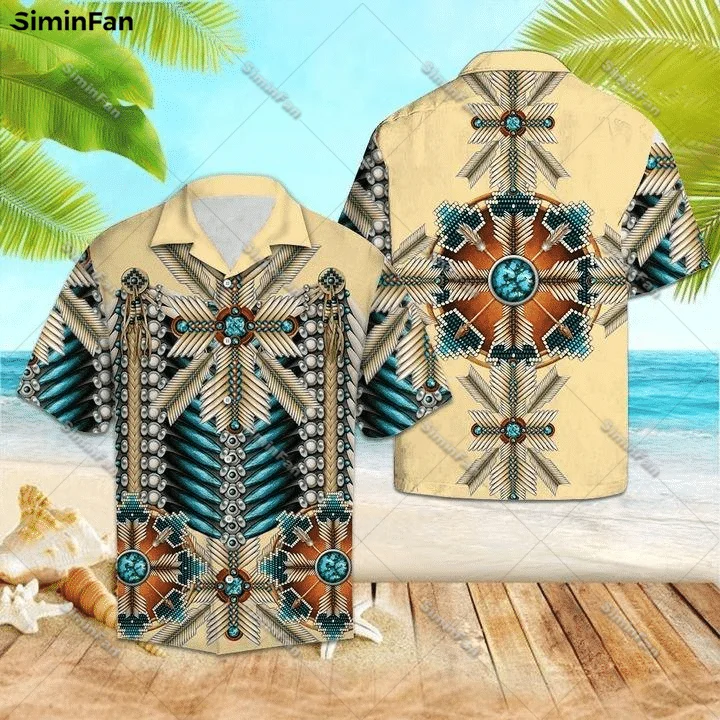 Tribal Style Vintage Hawaiian Aloha Shirts 3D All Over Printed Male Cuban Beach Tshirts Men Summer Lapel Tee Unisex Female Top-2