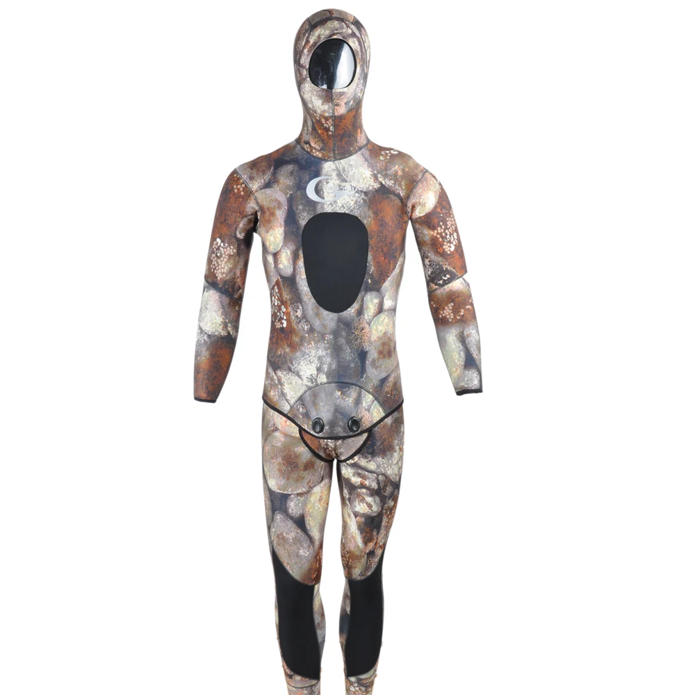 

2024 5mm neoprene two pieces spearfishing fishing waders long diving wetsuit