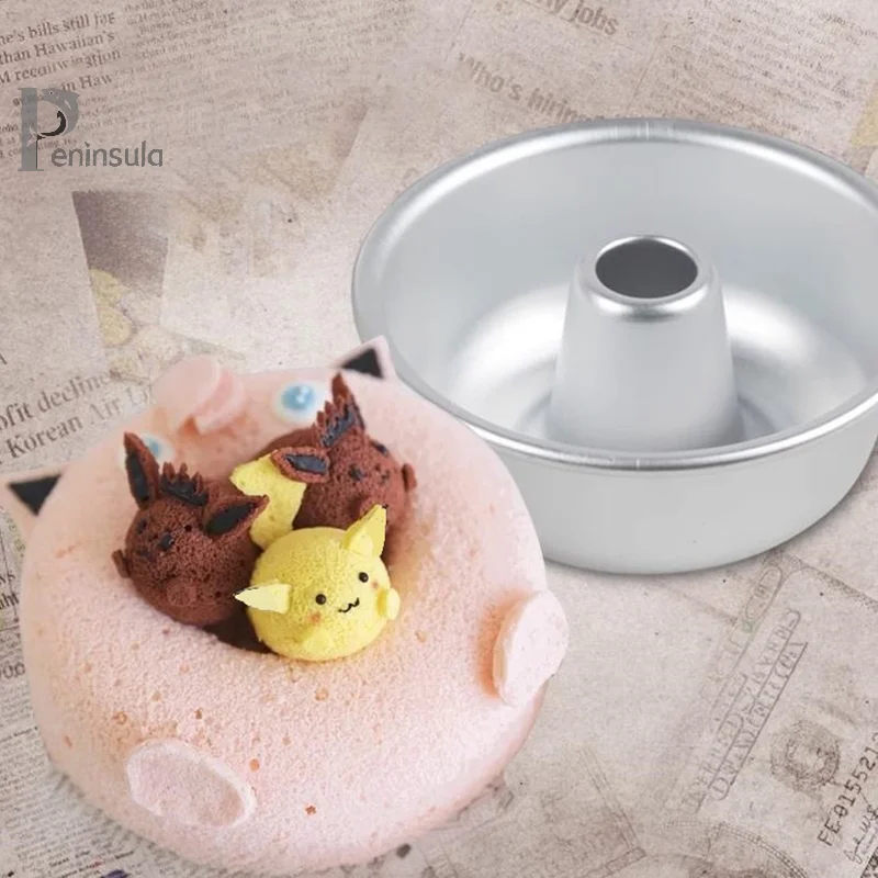 Anillo de aluminio antiadherente para hornear, 1 piezas, sartén para tartas pequeñas, Lager, rosquilla gigante