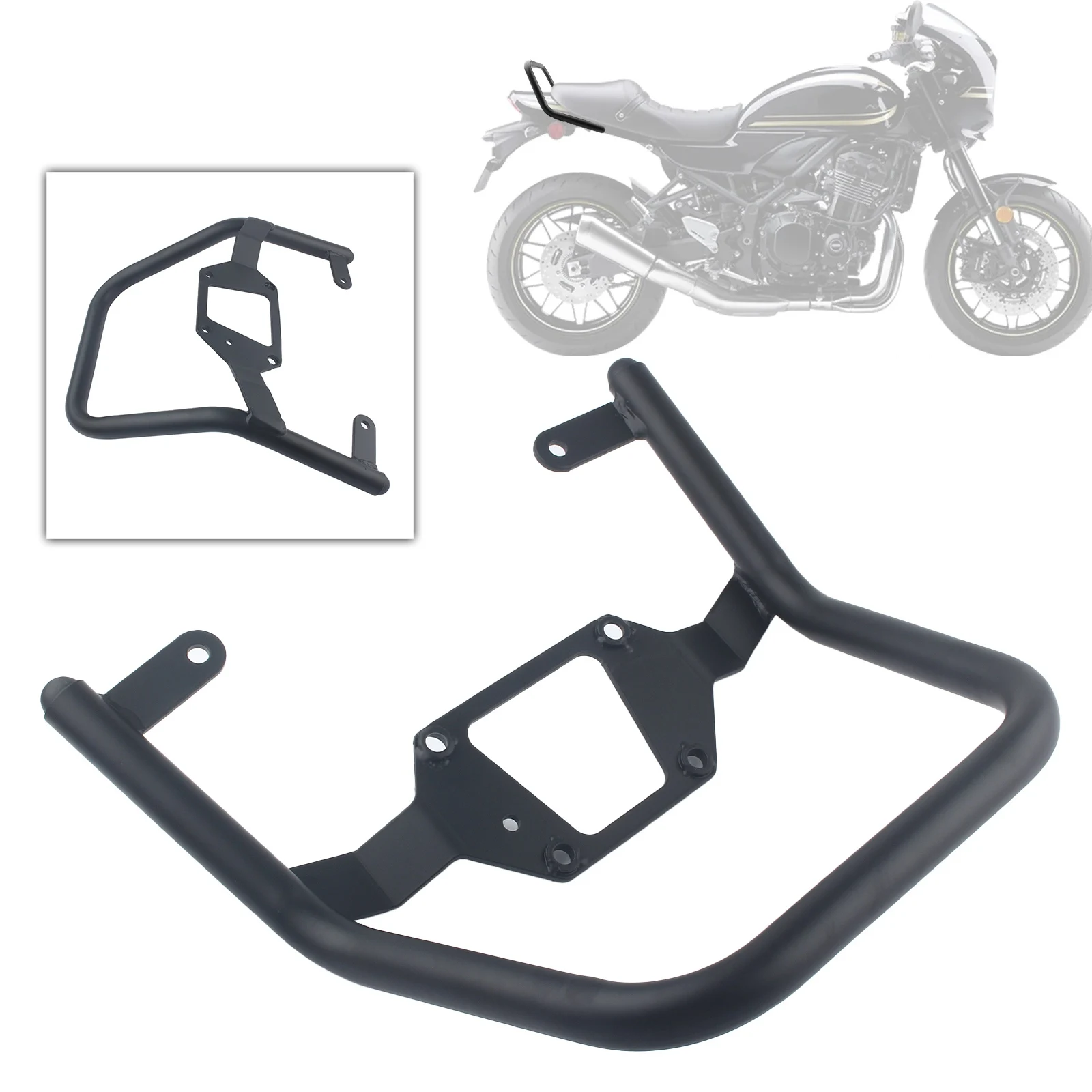 Passenger Grab Rail Rack Rear Mount Bar For KAWASAKI Z900RS SE 2022-2023 Saddlebag Luggage Box Bracket