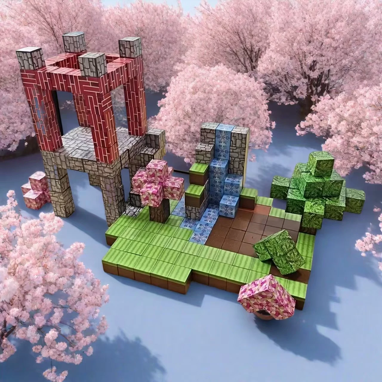 Zestaw magnetycznych klocków konstrukcyjnych 25-200 - Kostka sensoryczna STEM, zabawka konstrukcyjna, świat klocków konstrukcyjnych, gra konstrukcyjna STEM, prezent sensoryczny, prezent urodzinowy