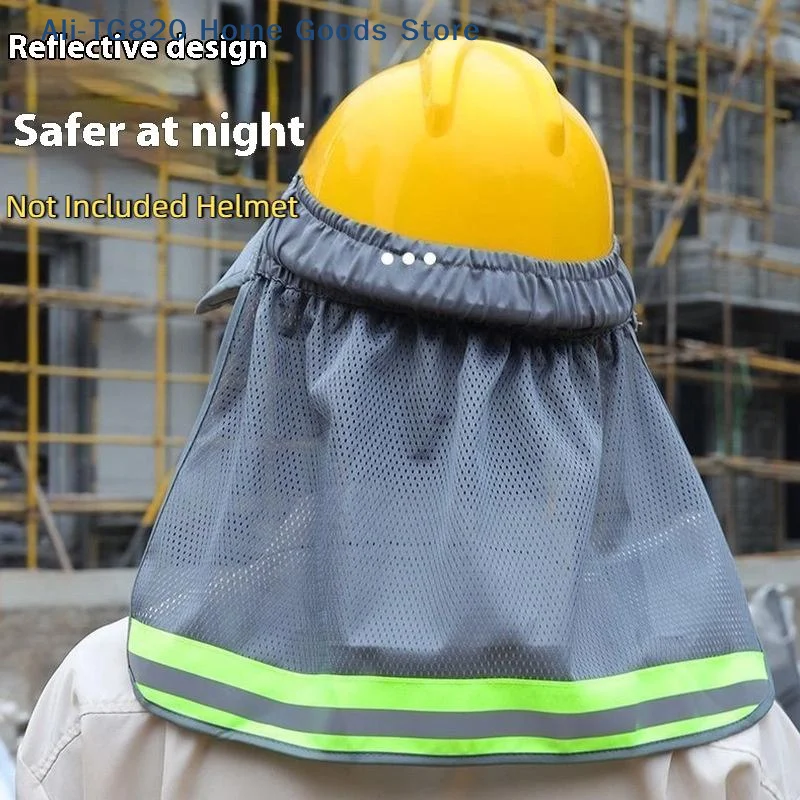 [TG820]Summer Sun Shade Safety Hard Hat Neck Shield Helmets Reflective Hat Brim Reflective Cap Cover For Construction Workers