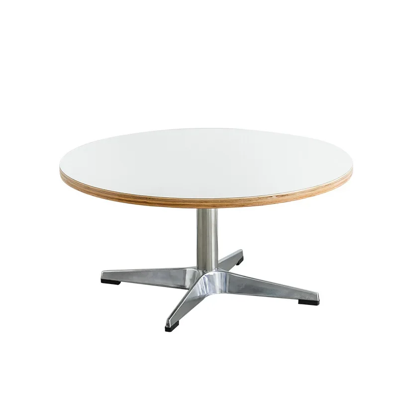 Fashion Casual Side Table Coffee Table Stainless Steel Simple Solid Wood Small Round Table Home Use Dropshipping